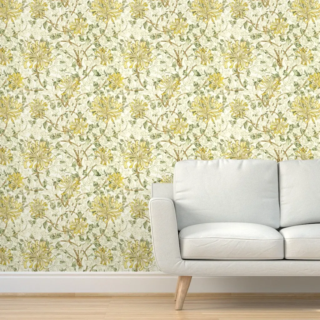 Honeysuckles Peel and Stick Wallpaper Removable - Yellow product