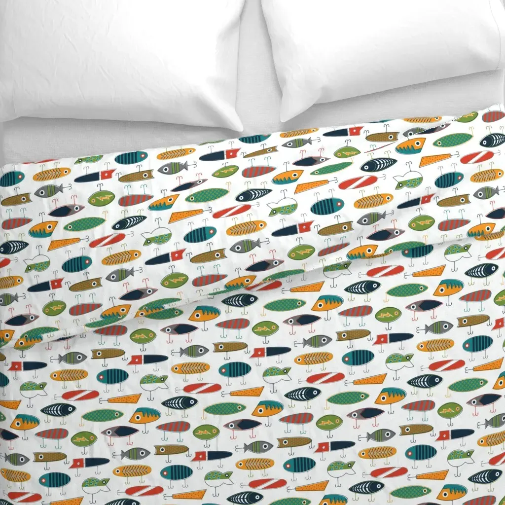 Hooked Up Duvet Cover - Teal alternate view