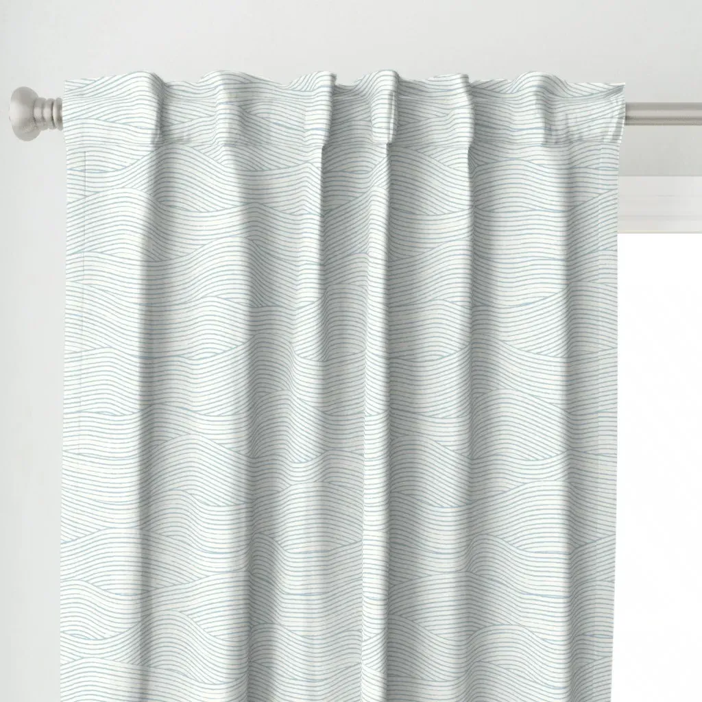 Horizontal Wavy Lines Curtain Panel alternate view