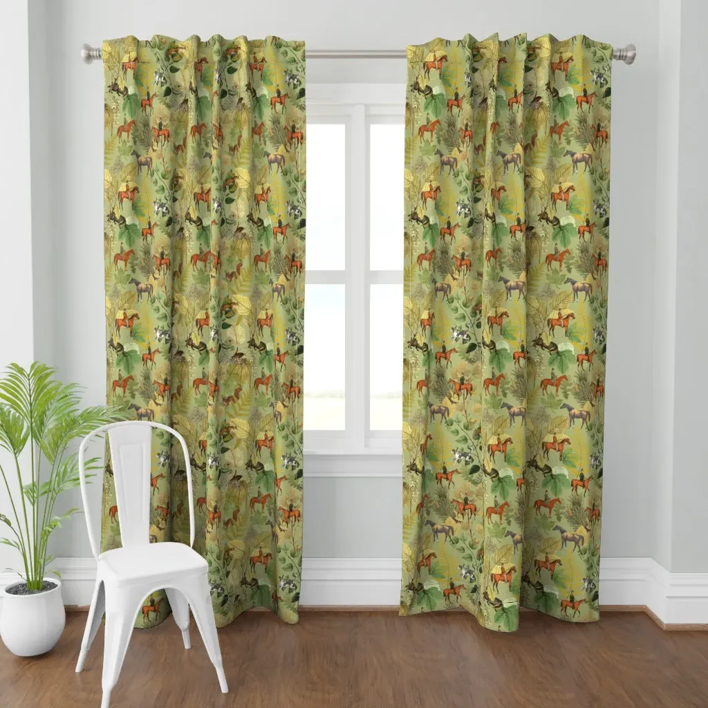 Horse Riding Curtain Panel - Orange product