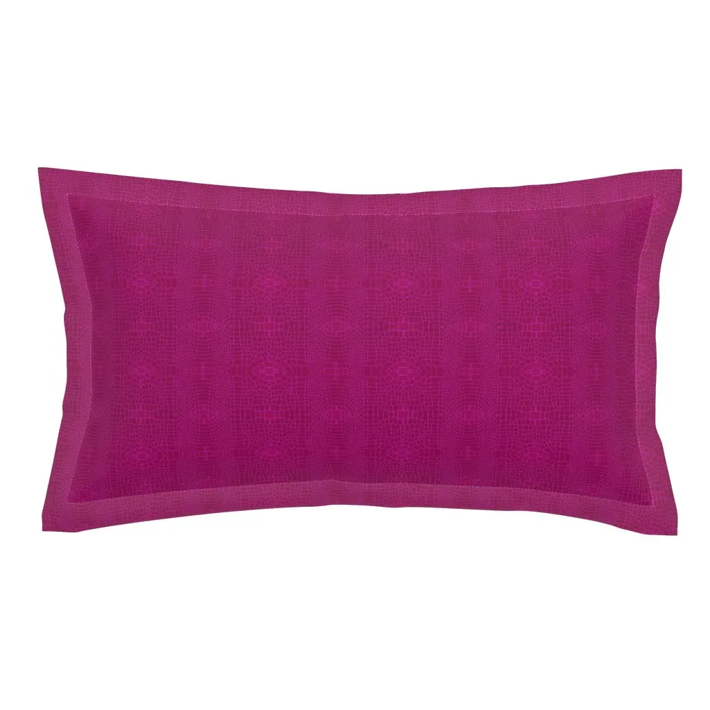 Hot Pink Croc King Pillow Sham - Fuchsia product
