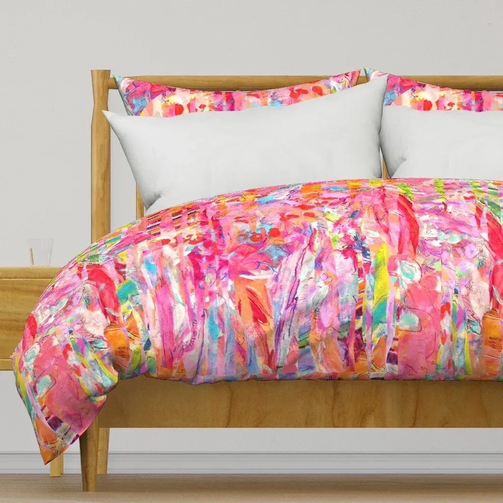 Hot Pink Goddess Abstract Duvet Cover - Pink product