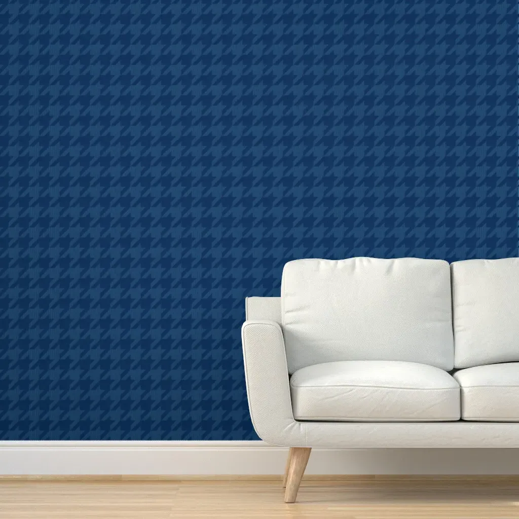Houndstooth Check Peel and Stick Wallpaper - Navy Blue product