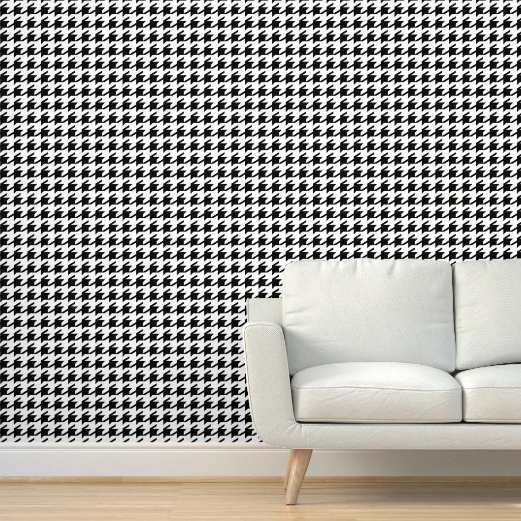 Houndstooth Peel and Stick Wallpaper - Black, White product