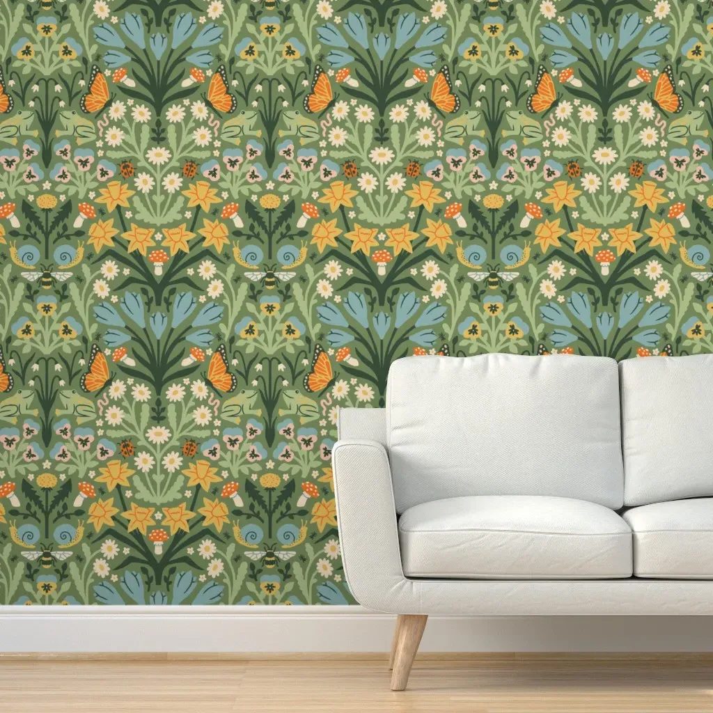 How Does Your Garden Grow Peel and Stick Wallpaper - Green product
