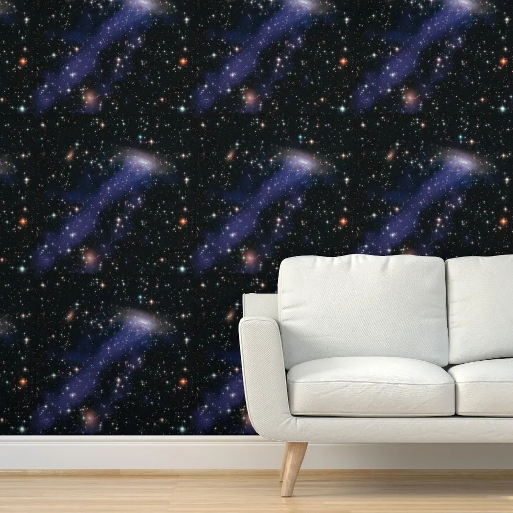 Hubble Spiral Galaxy Peel and Stick Wallpaper - Purple product