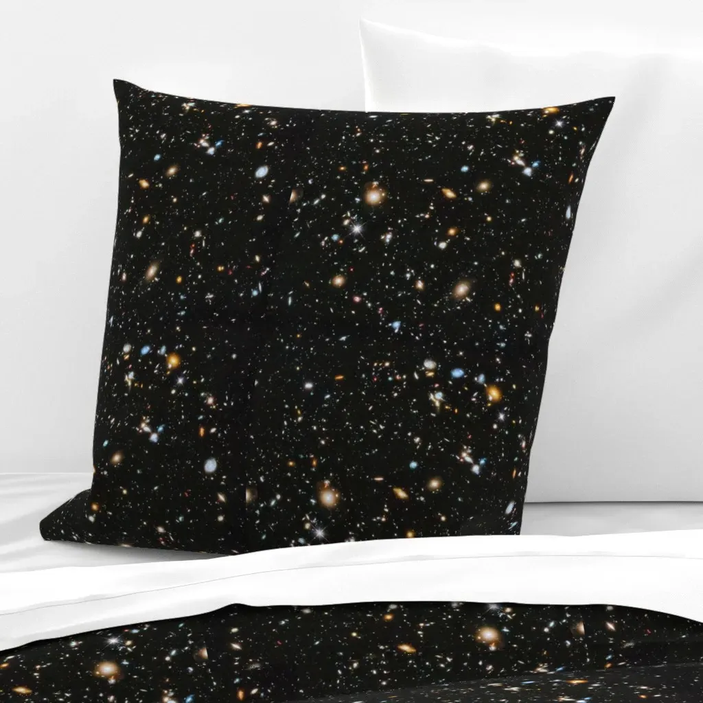 Hubble Ultra Deep Image Euro Pillow Sham - Black product