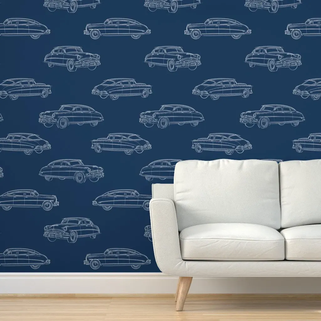 Hudson Hornet Peel and Stick Wallpaper - White product