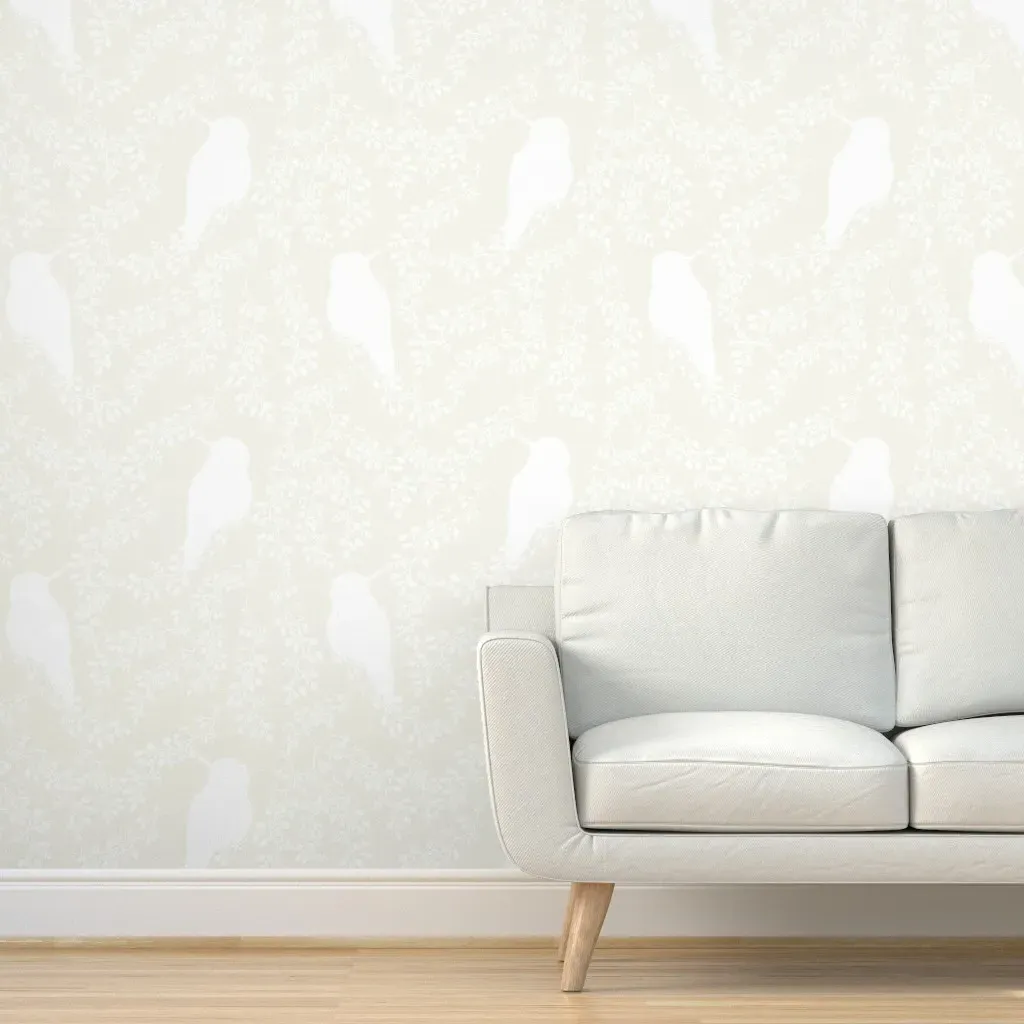 Hummingbird And Berry Vine Feast Peel and Stick Wallpaper - Cream product