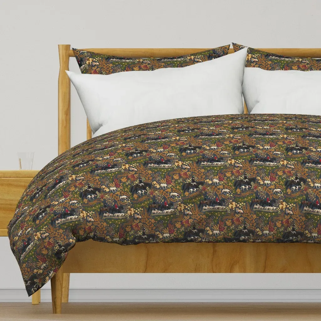Hunt Country Home Fox Hunt Duvet Cover - Gold product