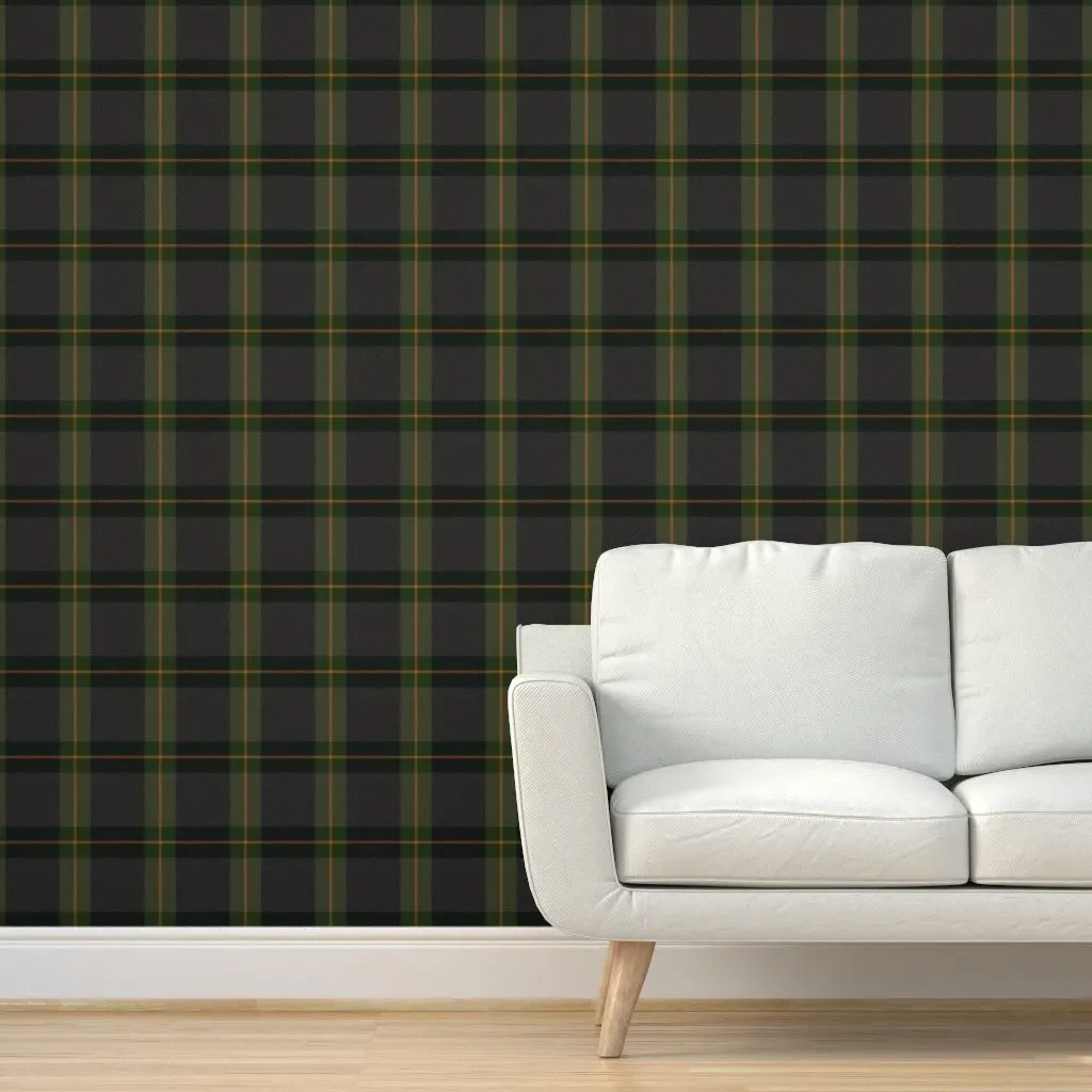 Hunter Plaid Peel and Stick Wallpaper - Green, Brown product