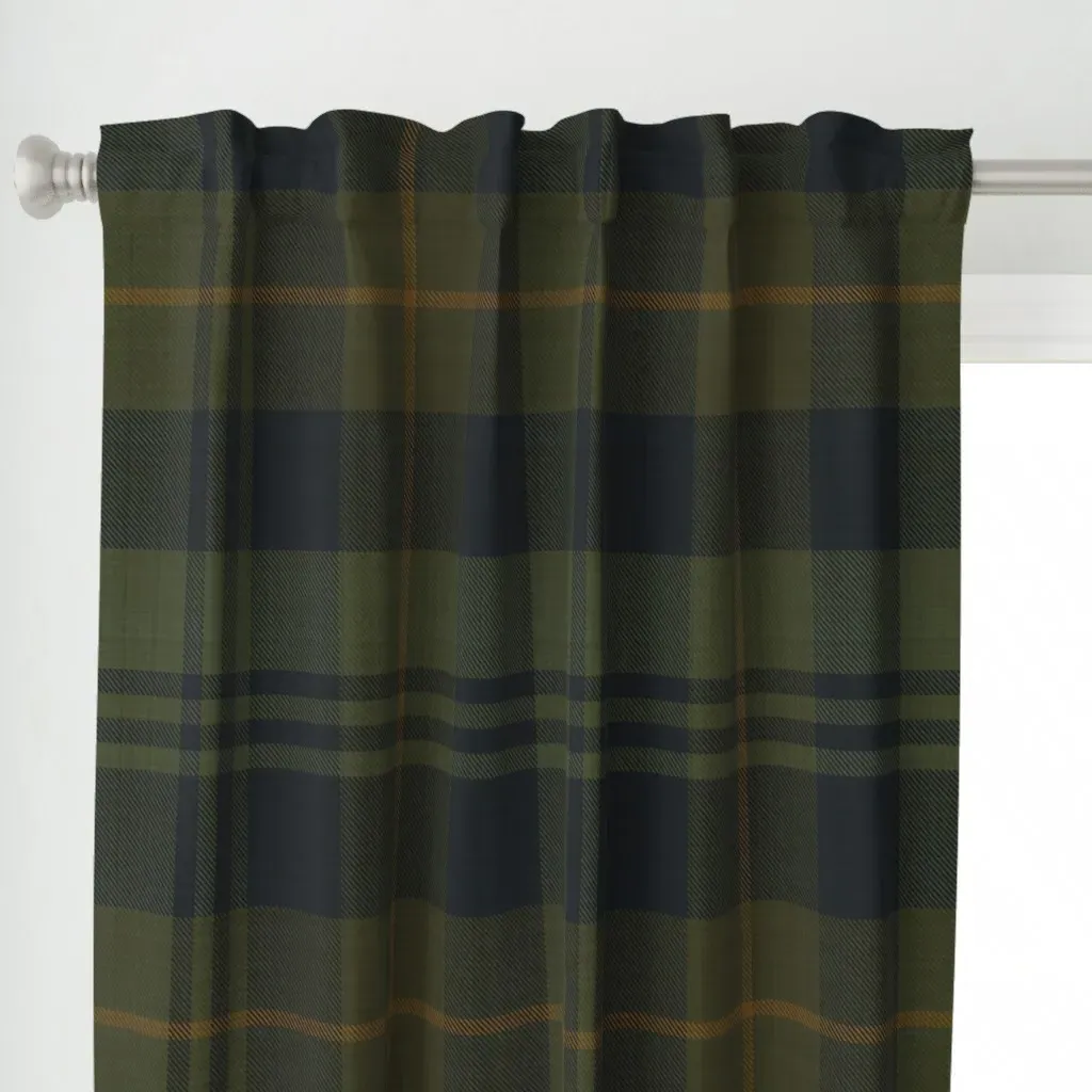 Hunting Lodge Plaid Curtain Panel - Green alternate view