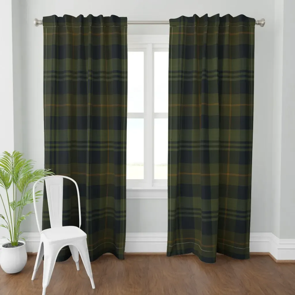Hunting Lodge Plaid Curtain Panel - Green product