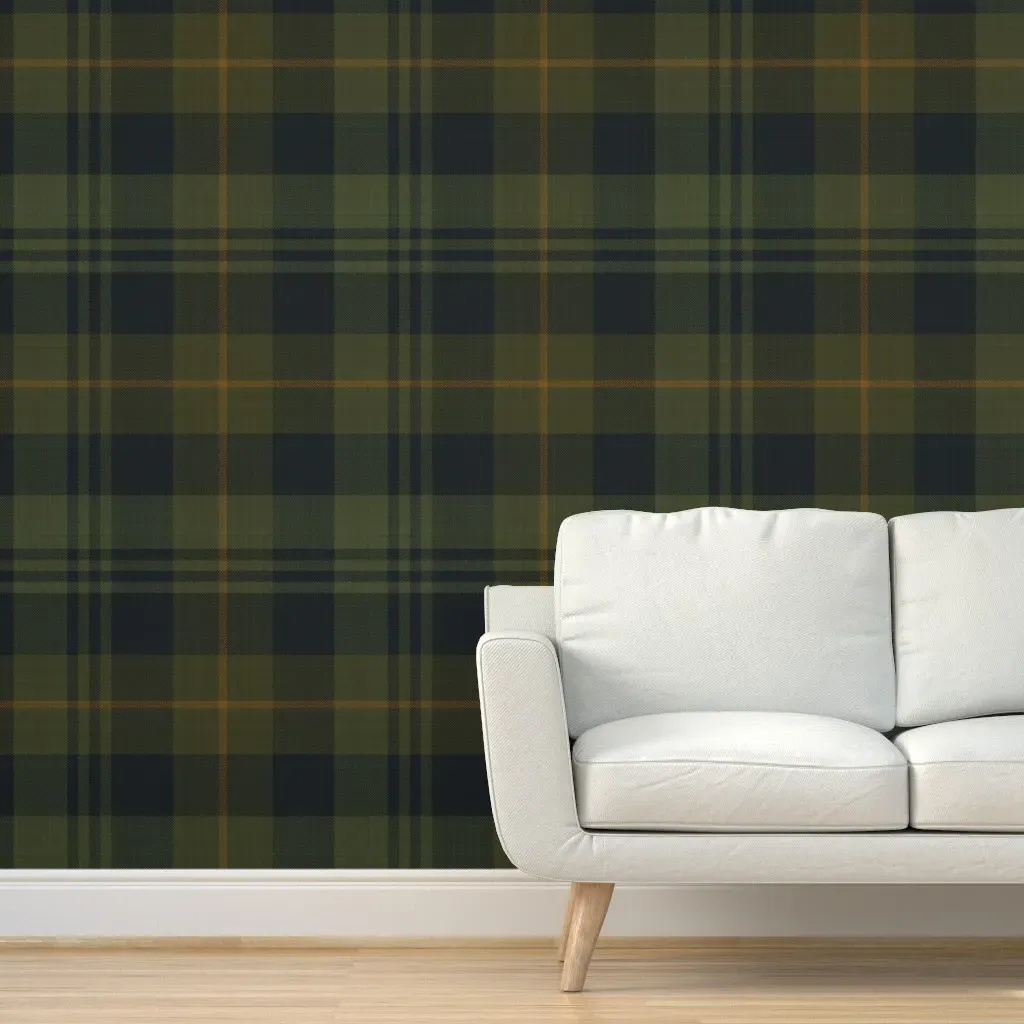 Hunting Lodge Plaid Peel and Stick Wallpaper - Green product