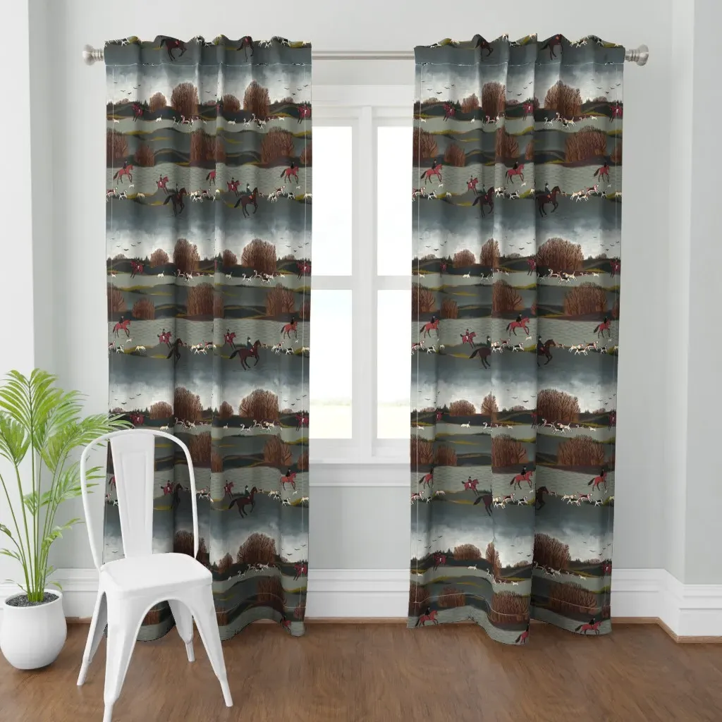 Hunting Party Revival Curtain Panel - Brown product
