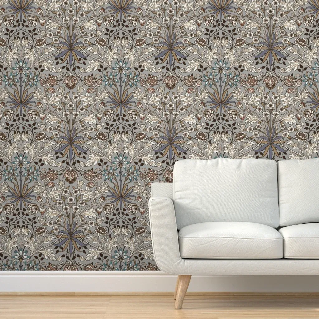 Hyacinth In Meadowfoam Peel and Stick Wallpaper - Off-White product