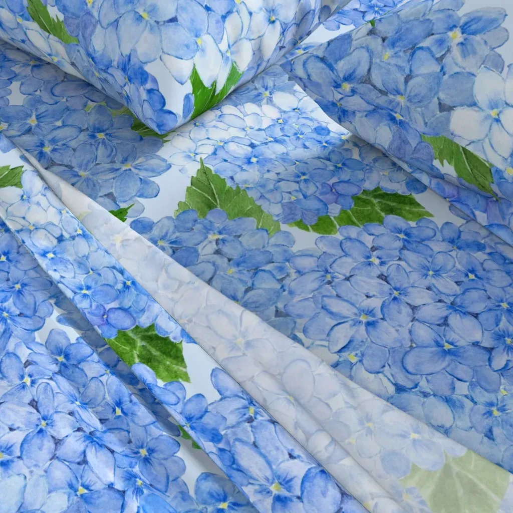 Hydrangea Blues Twin Sheet Set - Light Blue alternate view