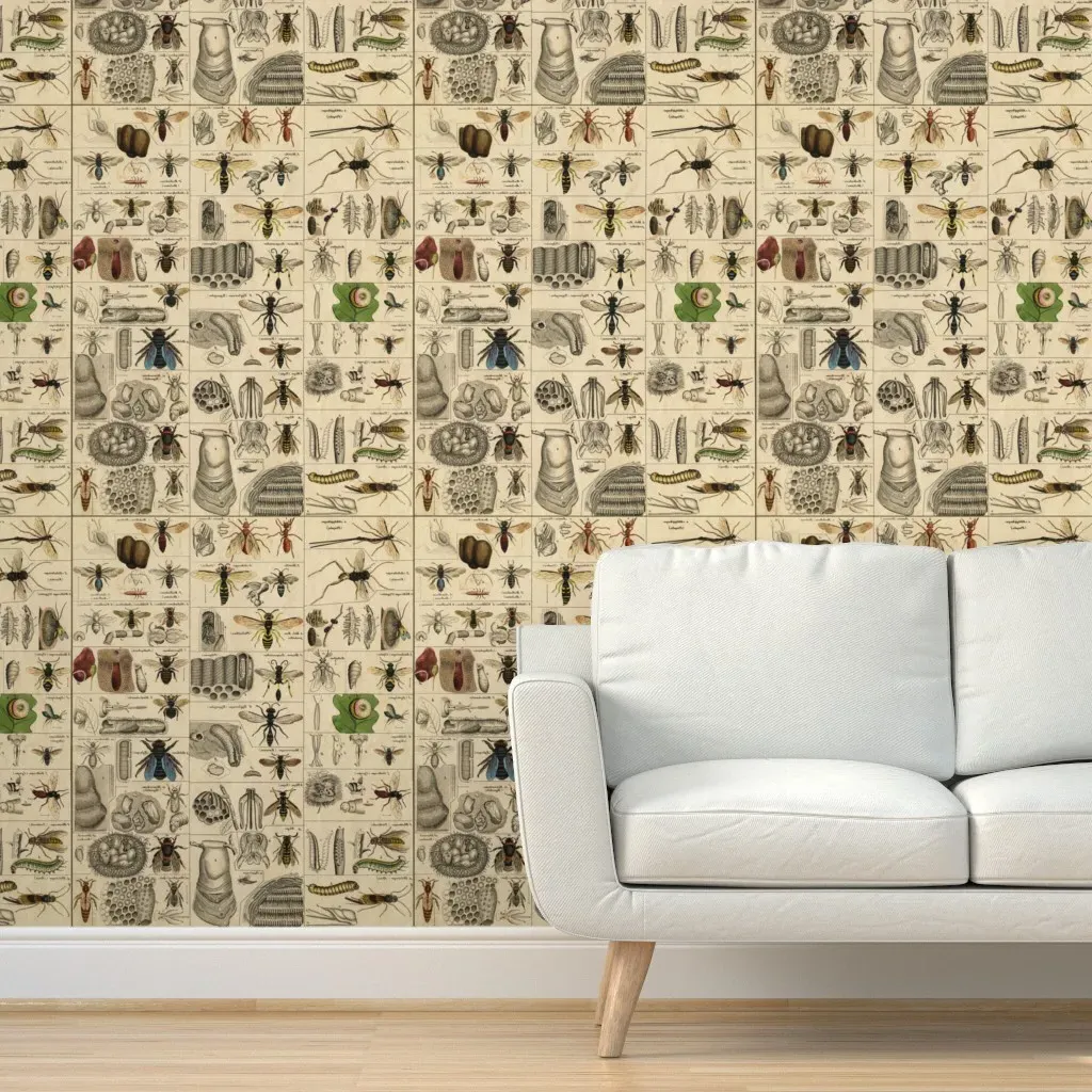 I Am Bugging Out In Historic Proportions Peel and Stick Wallpaper - Beige product