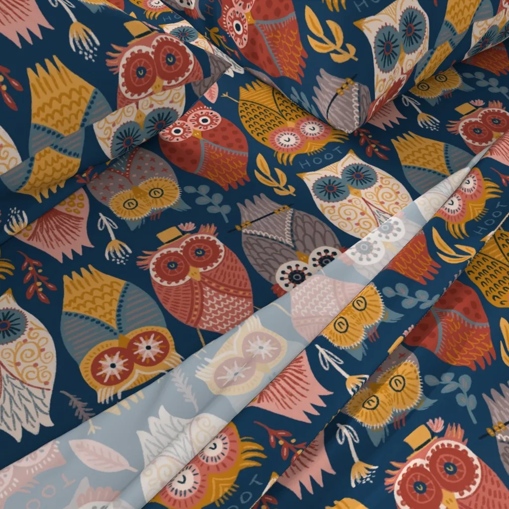 I Give A Hoot Queen Sheet Set - Mustard Yellow alternate view