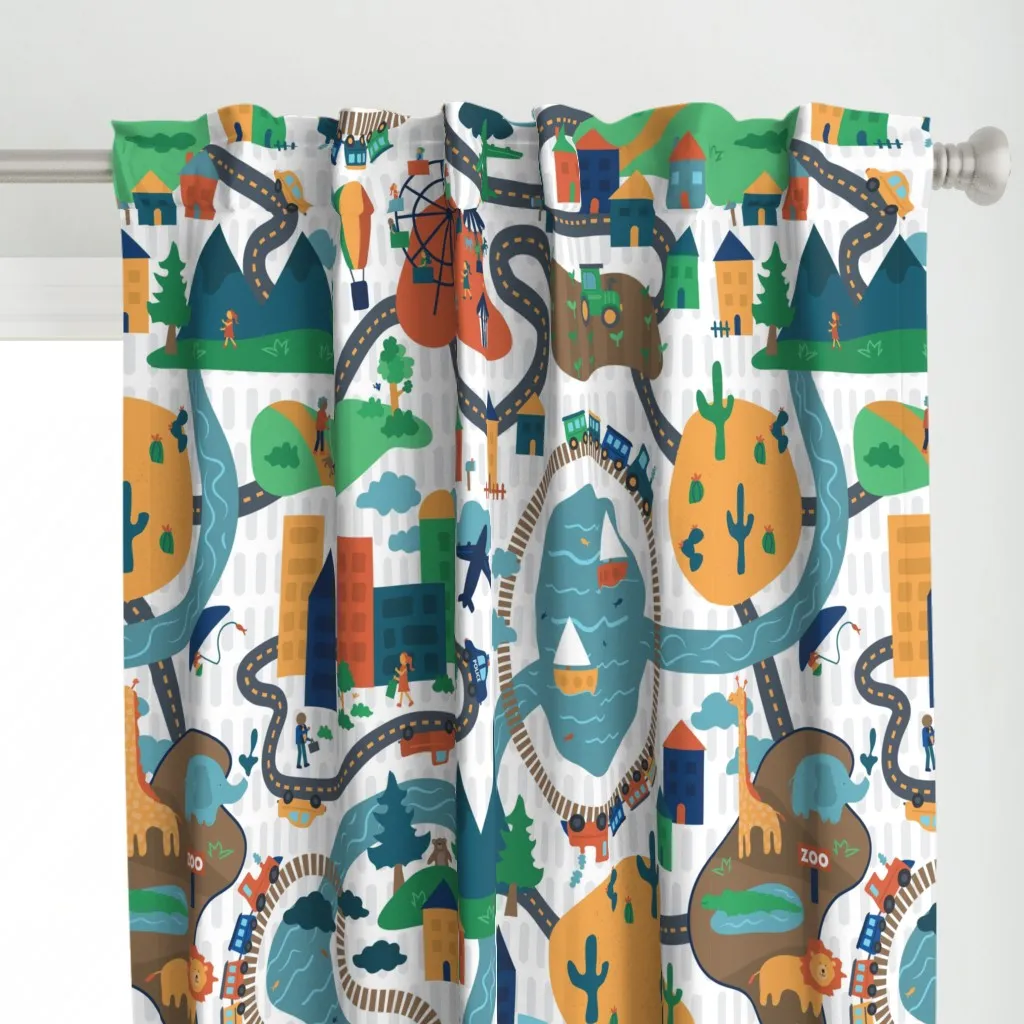 I Spy Curtain Panel - Blue alternate view