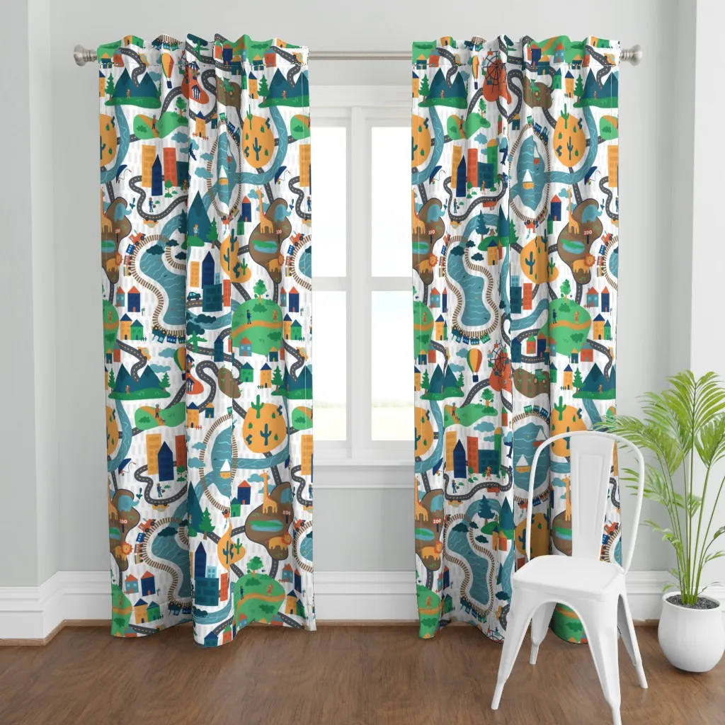 I Spy Curtain Panel - Blue product