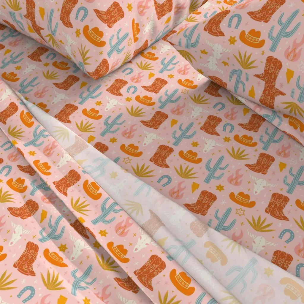 I Want To Be A Cowgirl Full Sheet Set - Terracotta alternate view