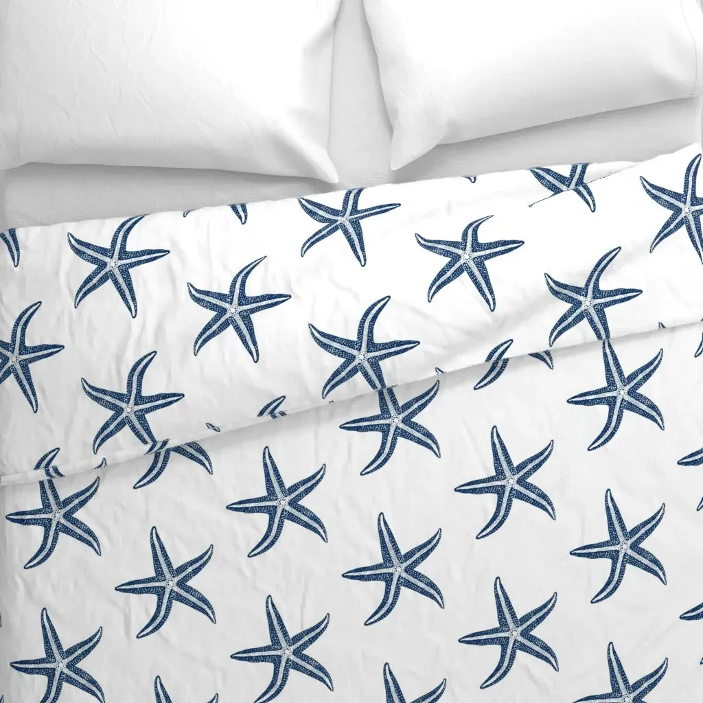 I Wish Upon A Starfish Duvet Cover - Navy Blue alternate view