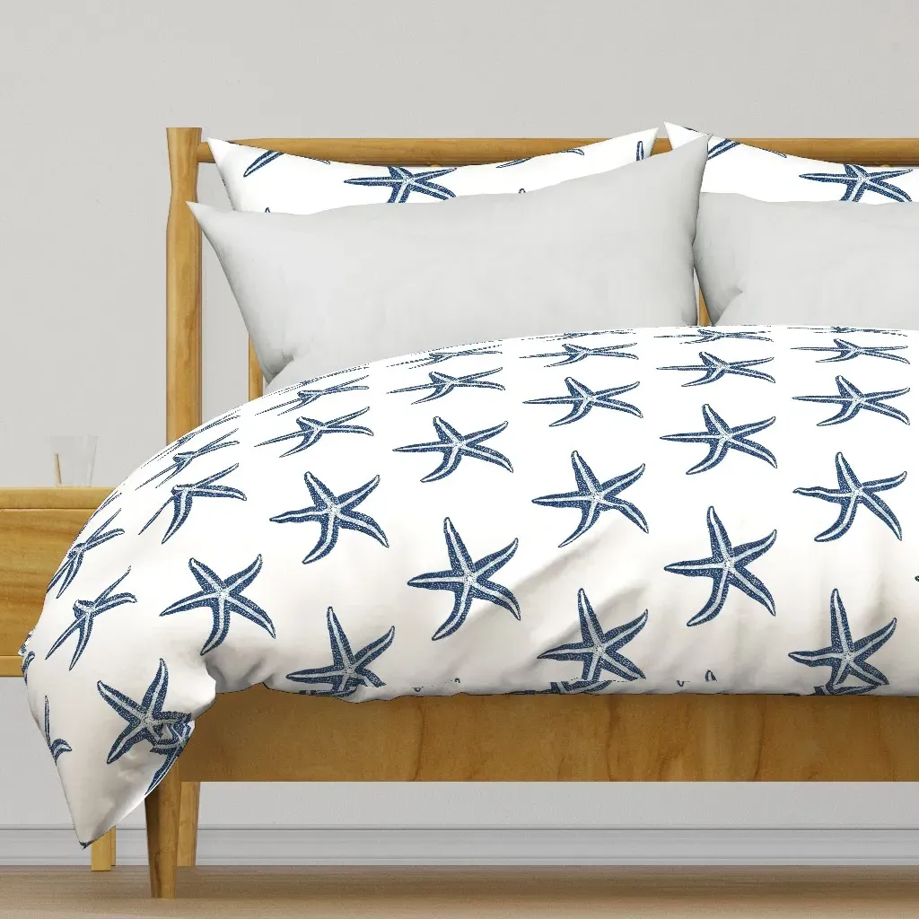 I Wish Upon A Starfish Duvet Cover - Navy Blue product