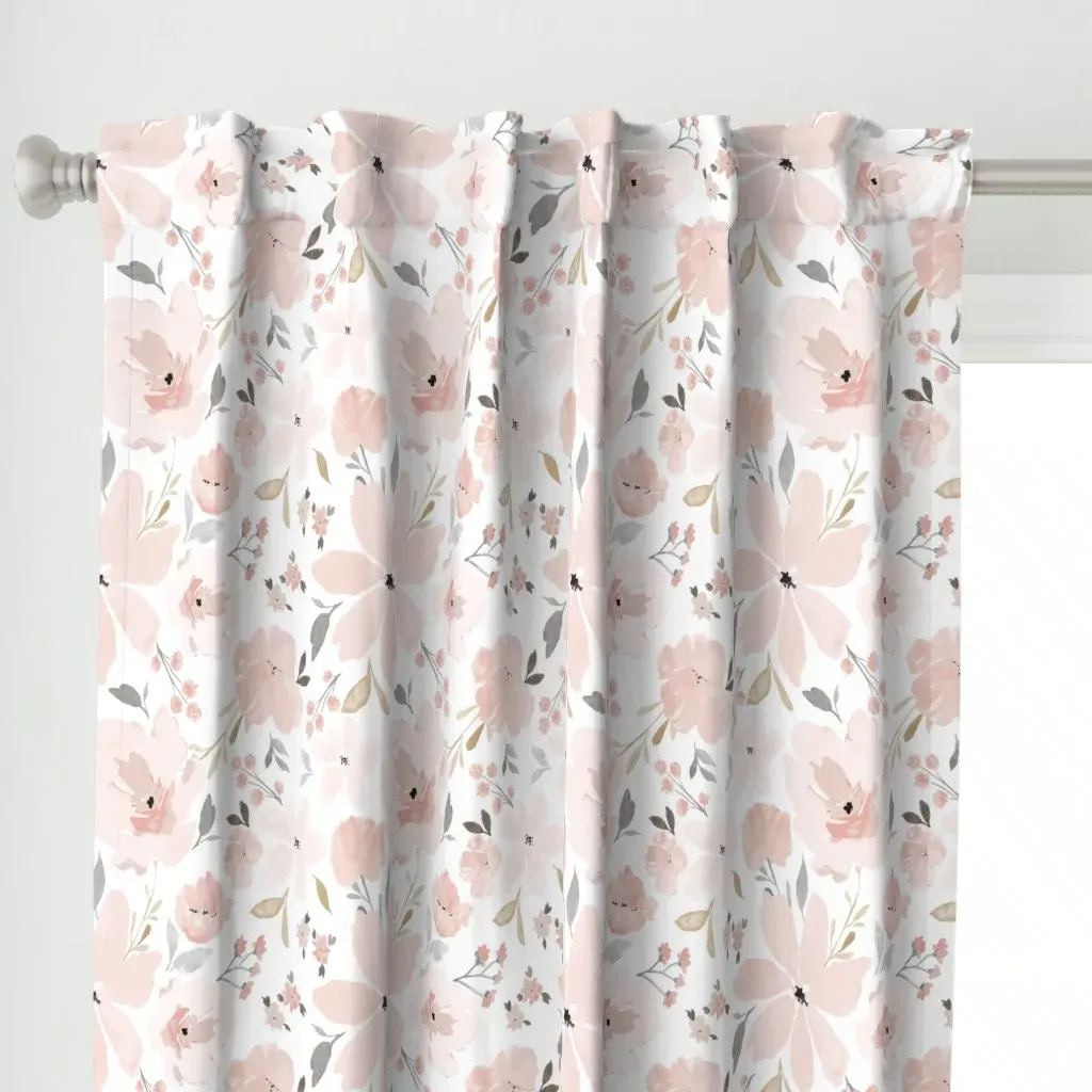 Ibd Gracie Grace Golden Curtain Panel - Blush Pink alternate view