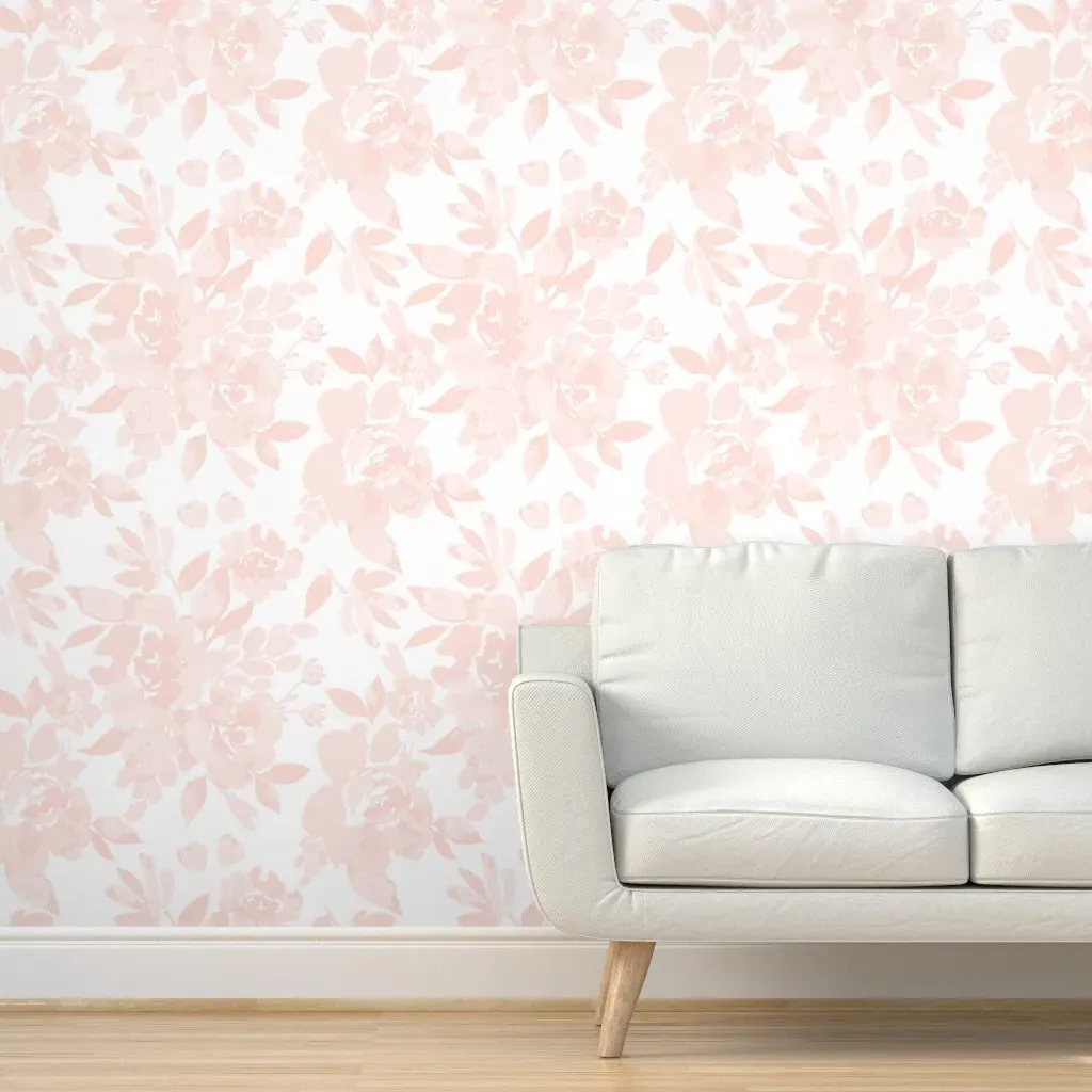 Ibd-Purdy-Peonies-Blush Peel and Stick Wallpaper - Pink product