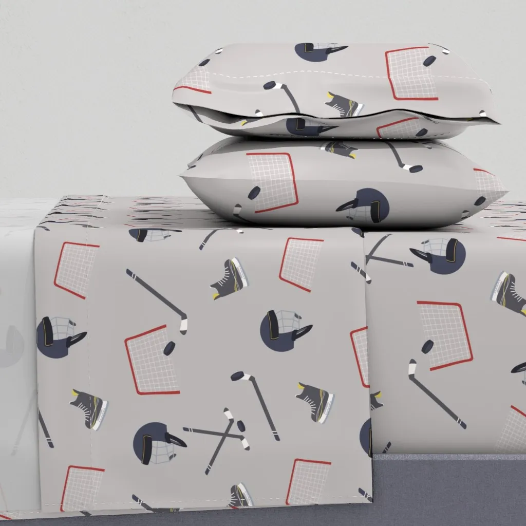 Ice Hockey Full Sheet Set - Dark Gray product