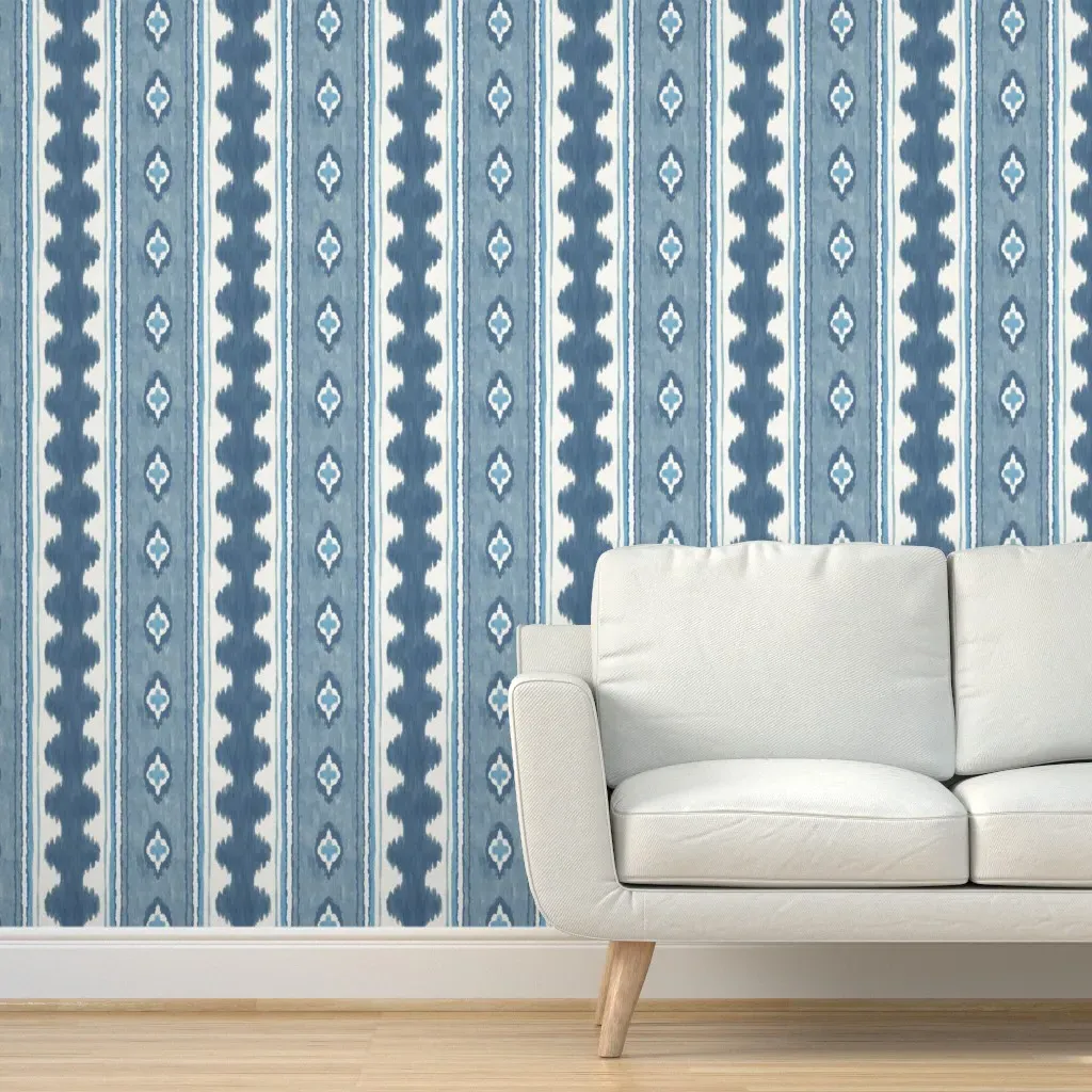 Ikat Cross Peel and Stick Wallpaper Removable - Aqua product