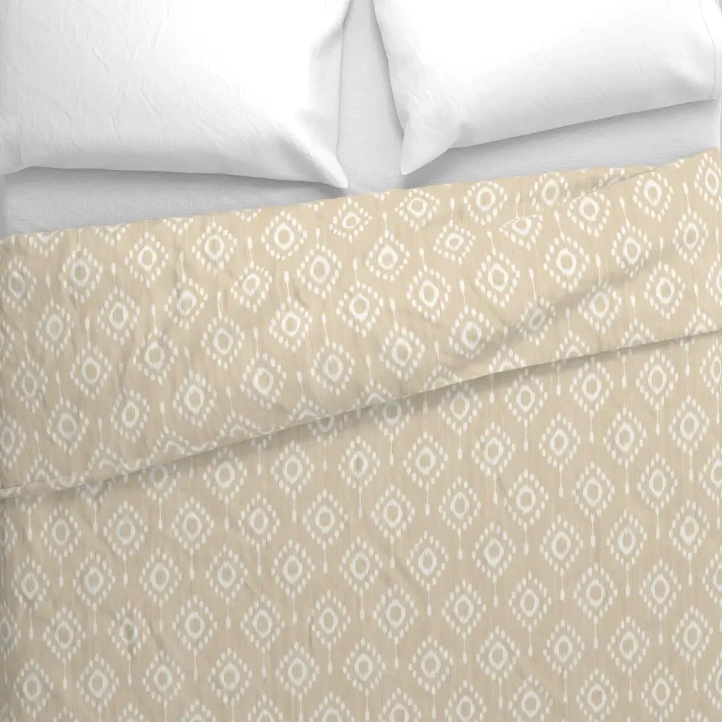 Ikat Diamond Duvet Cover - Beige alternate view
