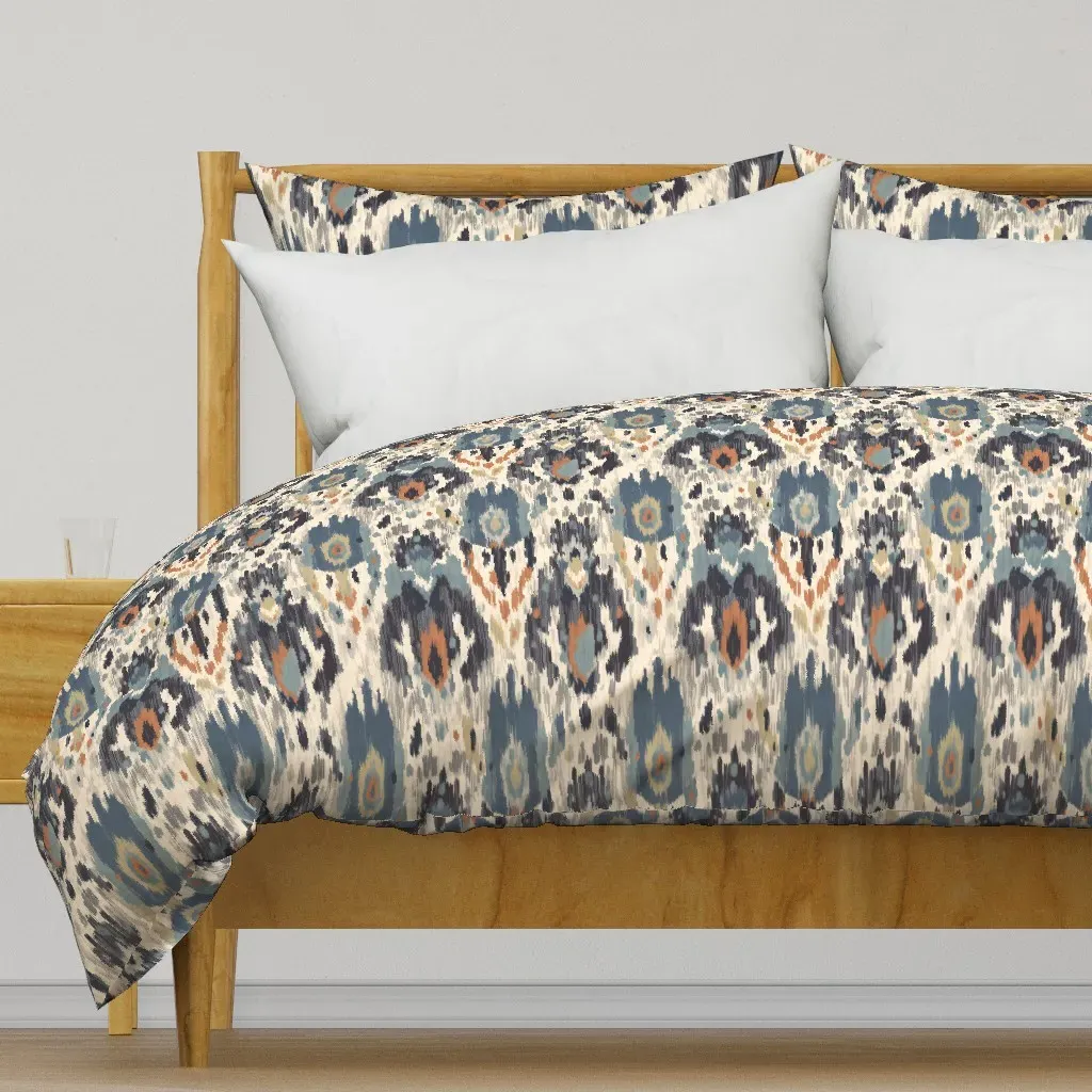 Ikat Fusion Sand & Sea Duvet Cover - Beige product