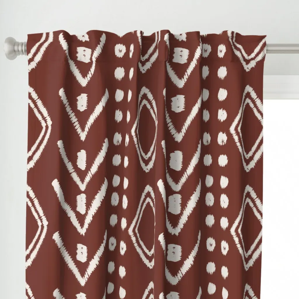 Ikat Large Curtain Panel - Beige alternate view