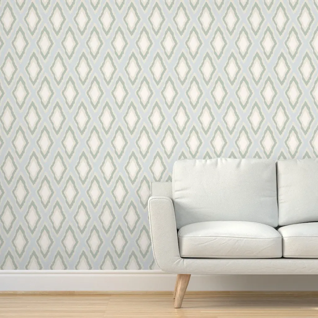 Ikat Large Scale Peel and Stick Wallpaper - Light Beige product