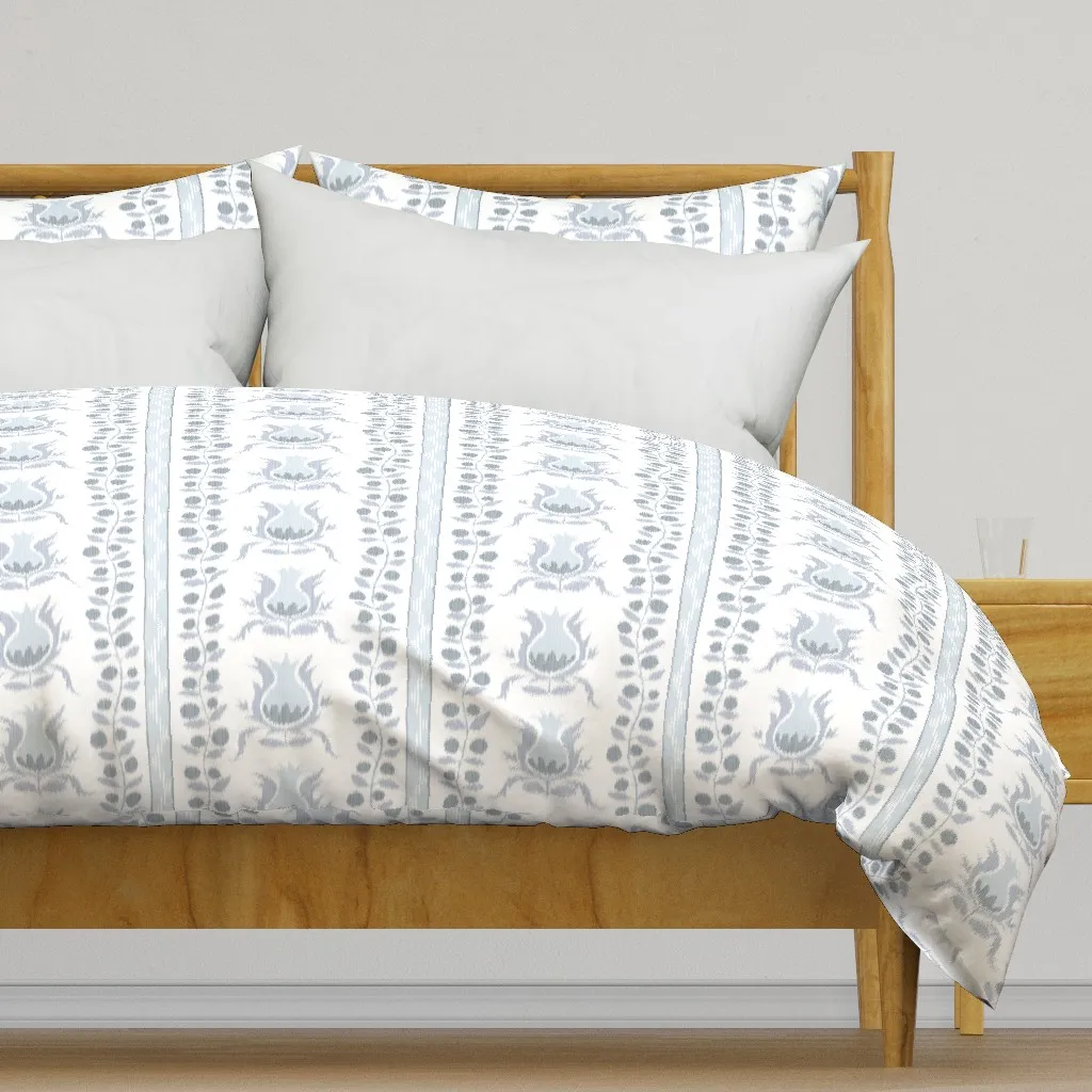 Ikat Pomegranates Duvet Cover - Light Blue product