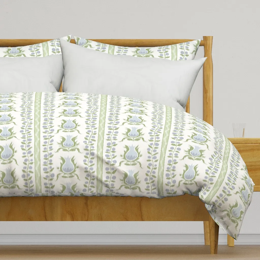 Ikat Pomegranates Duvet Cover - Light Blue product