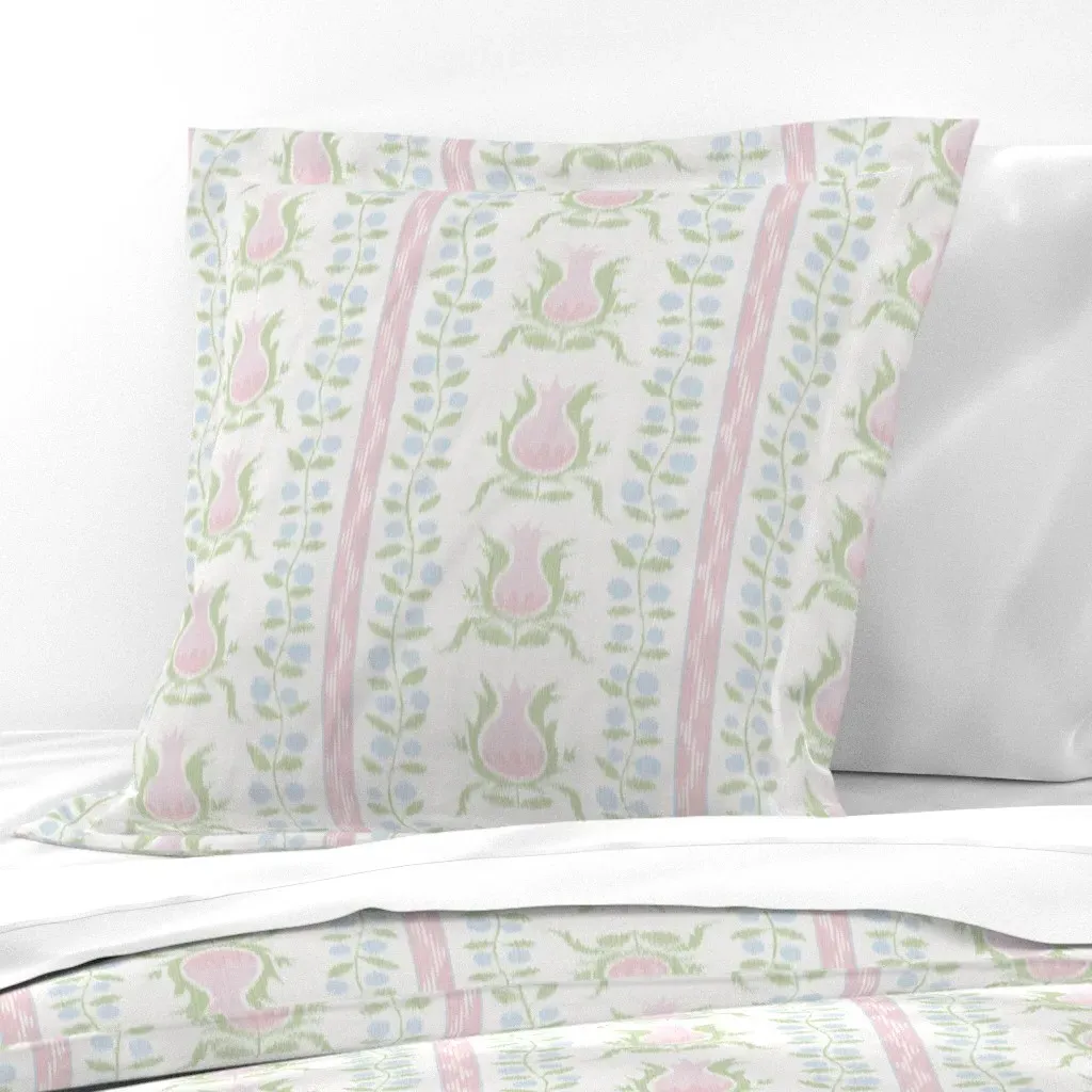 Ikat Pomegranates Gina Euro Pillow Sham - White product