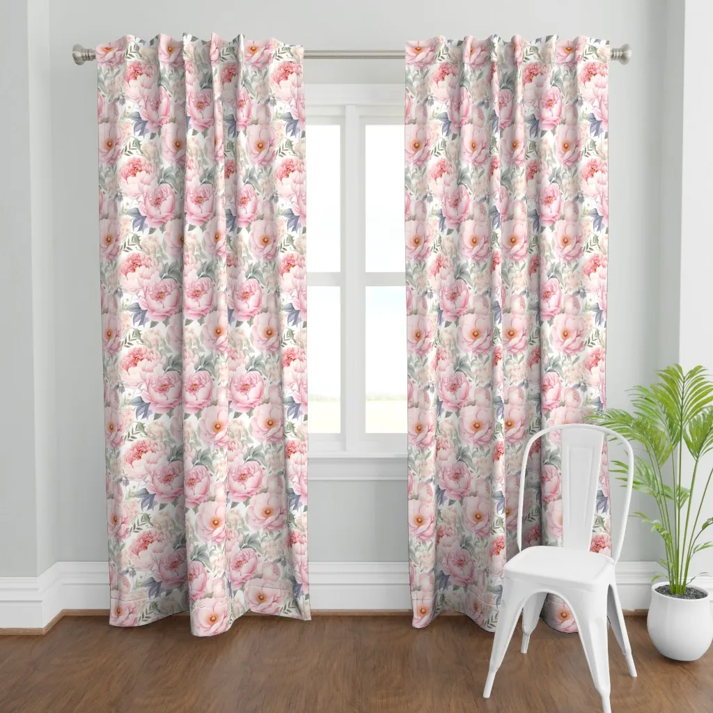 In Bloom Curtain Panel - Pink product