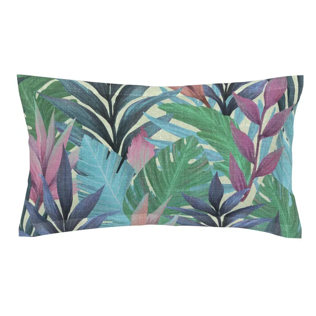 In My Tropical Era King Size Pillow Sham - Teal product