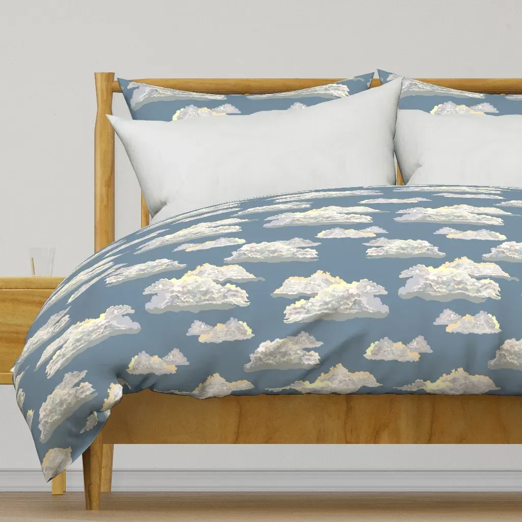 In The Clouds-Twilight Duvet Cover - Light Gray product