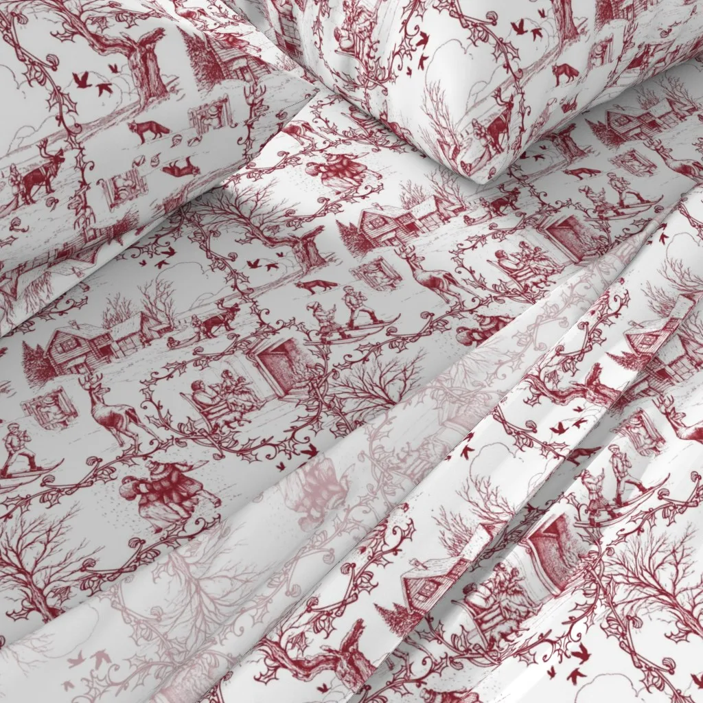 In The Heart Of Winter Cal King Sheet Set - Burgundy alternate view