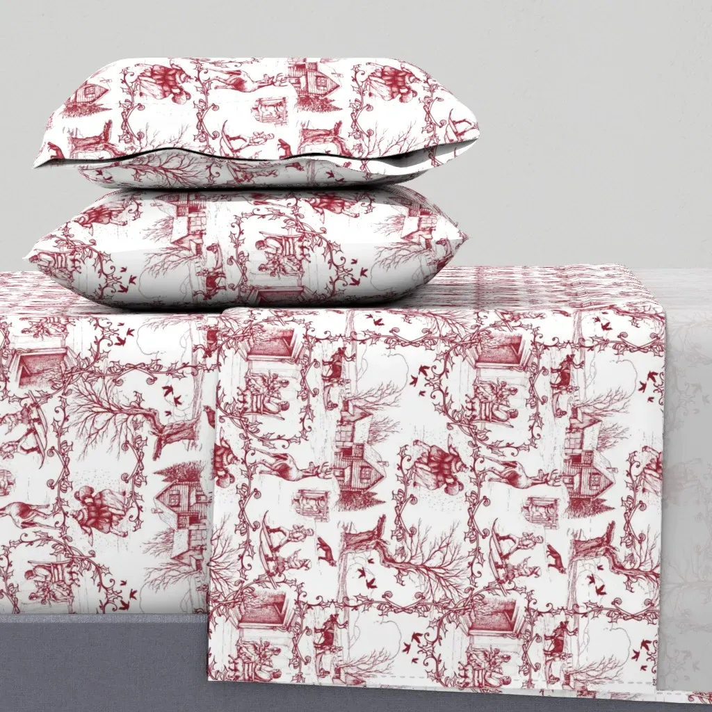 In The Heart Of Winter Cal King Sheet Set - Burgundy product
