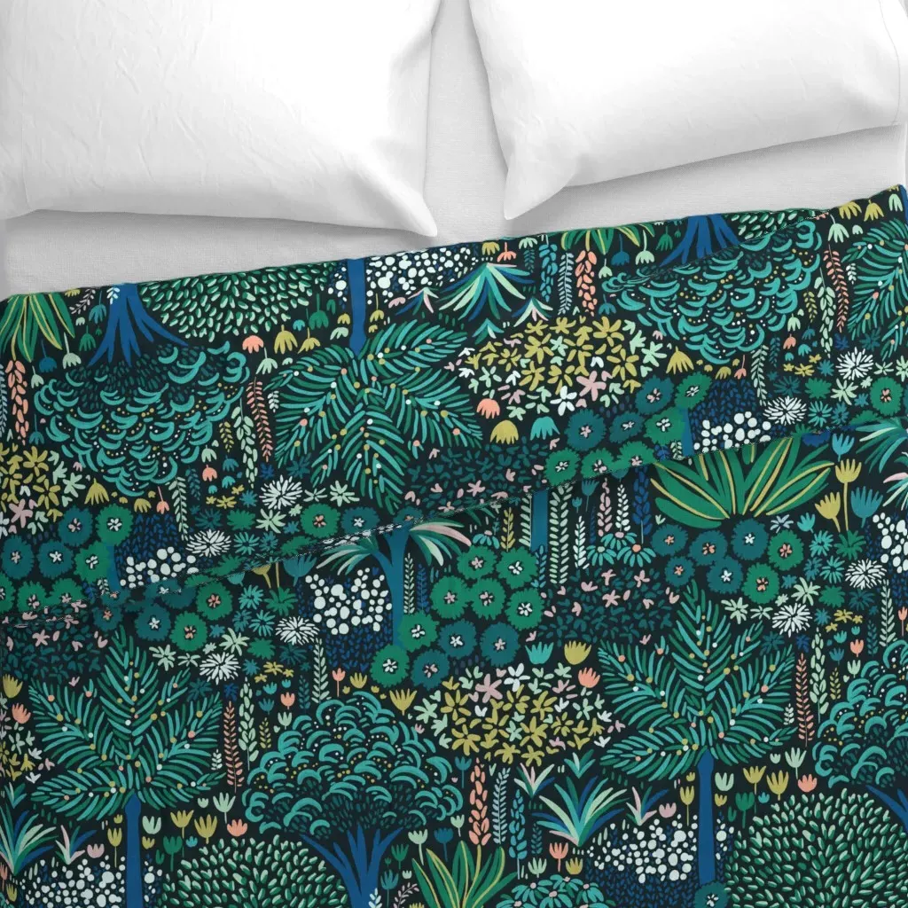 In The Jungle Duvet Cover - Teal alternate view