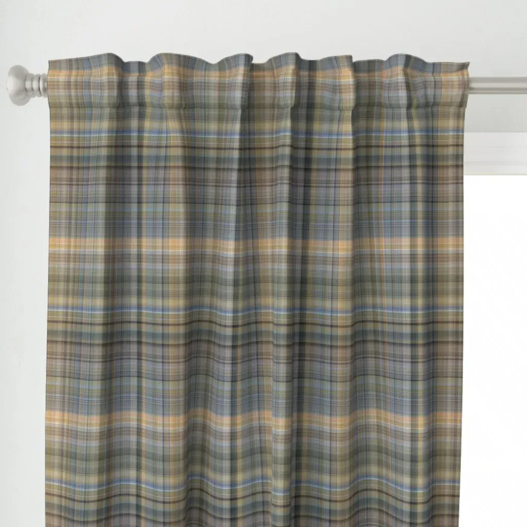 In The Woods Plaid Soft Curtain Panel - Taupe alternate view