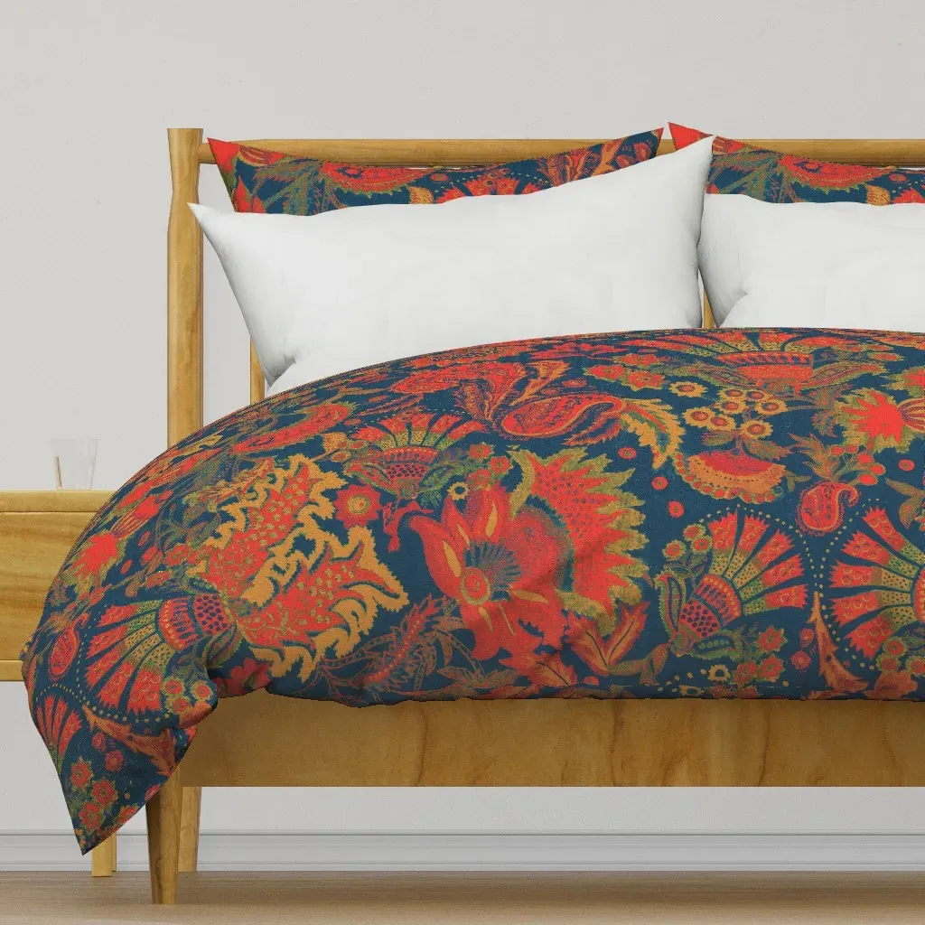 Indian Block Print Duvet Cover - Crimson Red product