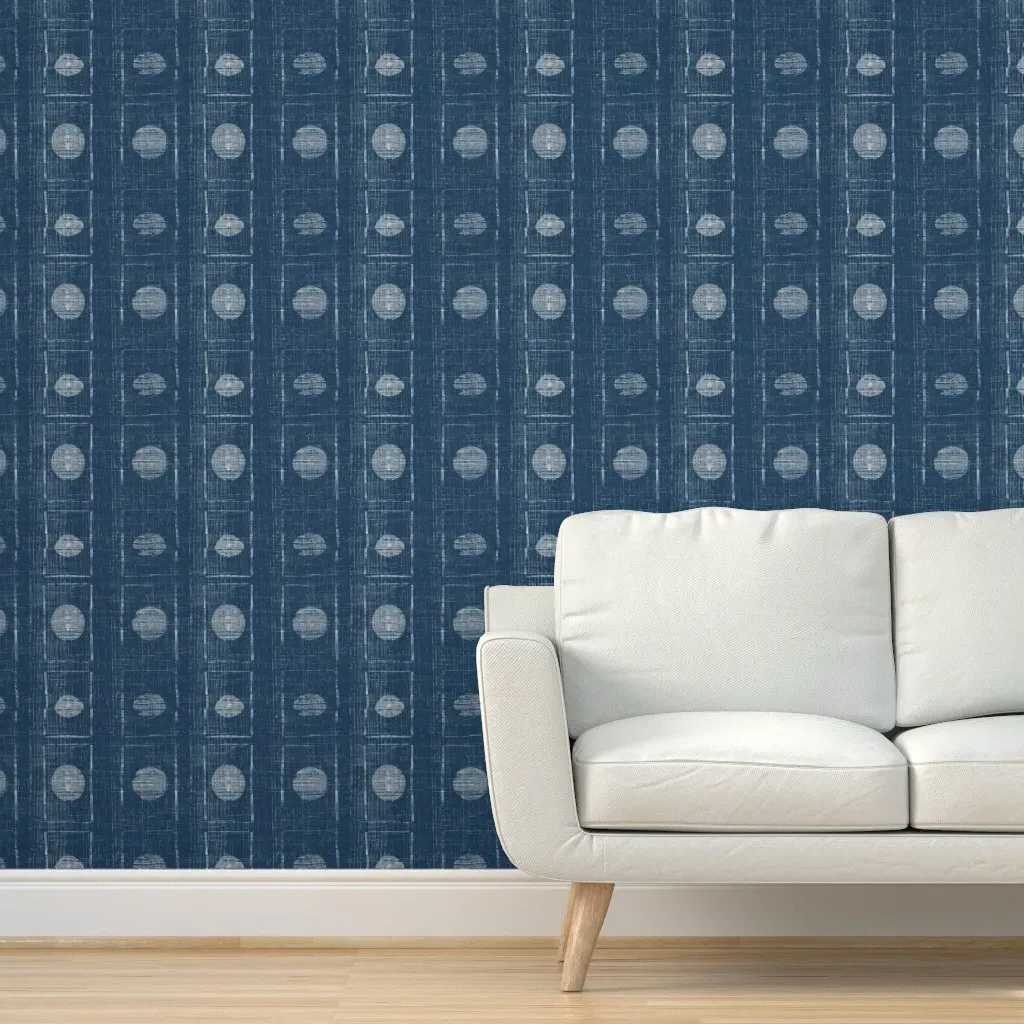 Indie Denim Dotted Peel and Stick Wallpaper - Indigo product