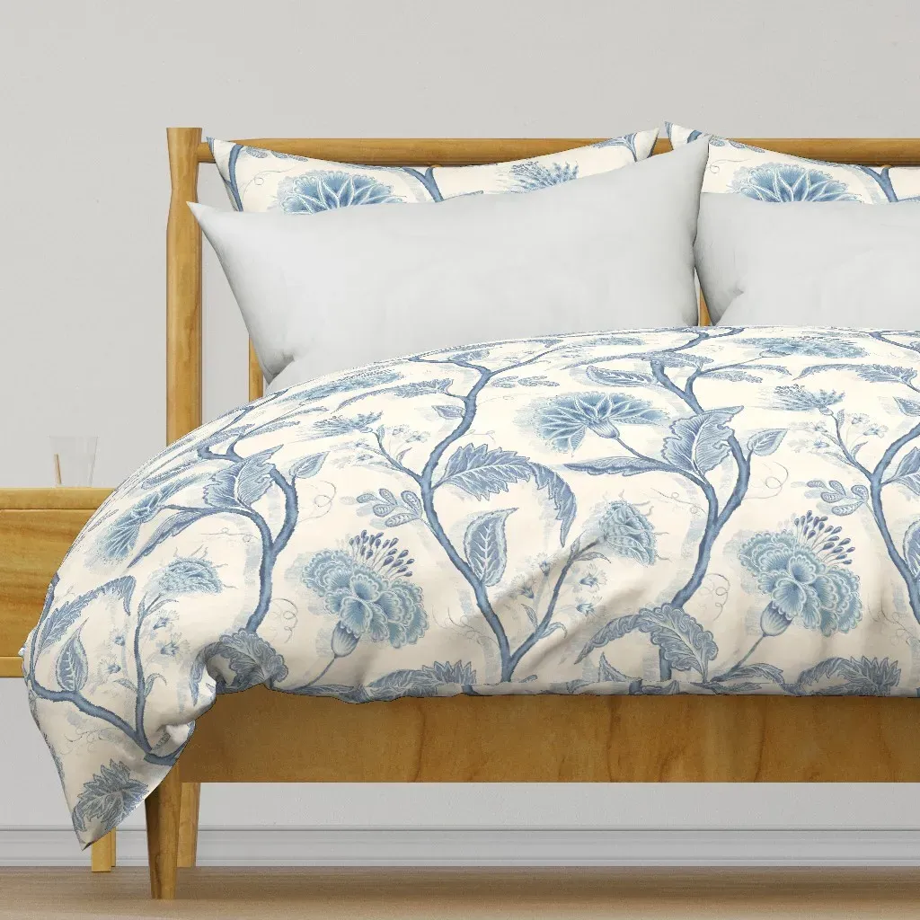 Indienne Vine Large Soft Duvet Cover - Blue product