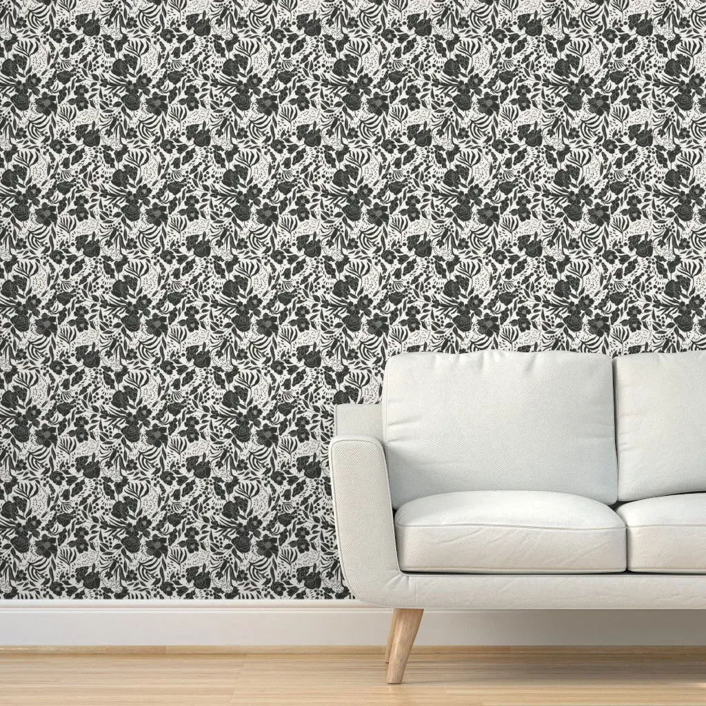Indra Wildwood Peel and Stick Wallpaper - Black product